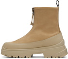 Canada Goose Tan Kya Zip-Up Boots