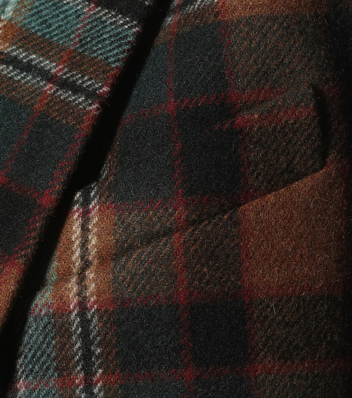 CO - Checked wool-flannel belted blazer