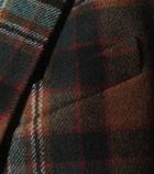CO - Checked wool-flannel belted blazer