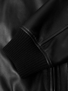 LOEWE - Leather Hooded Bomber Jacket - Black