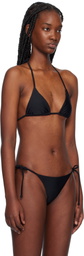 Matteau Black String Triangle Bikini Top
