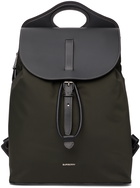 Burberry Green & Black Nylon Pocket Backpack