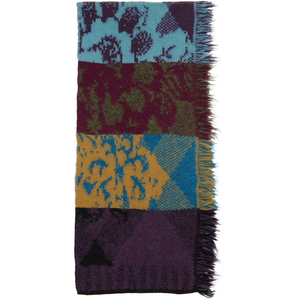 Dries Van Noten Multicolor Long Wool Scarf