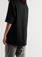 RICK OWENS - Champion Logo-Embroidered Cotton-Jersey T-Shirt - Black - XS