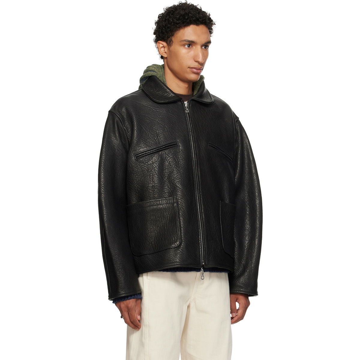 Cawley Black Flying Leather Jacket