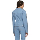 Kreist Blue Studded Round Shoulders Jacket