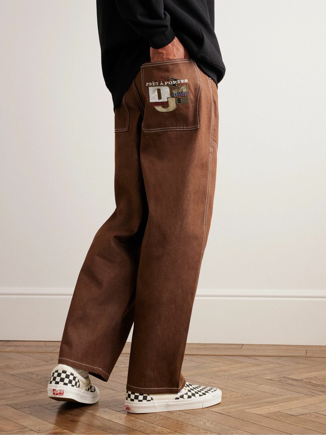 DIME BAGGY DENM BROWN / DJCO DENIM BKブラウンの着画見たいです