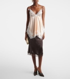 Magda Butrym Lace-trimmed silk satin camisole
