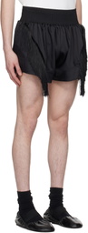 GmbH Black Fringes Boxing Shorts