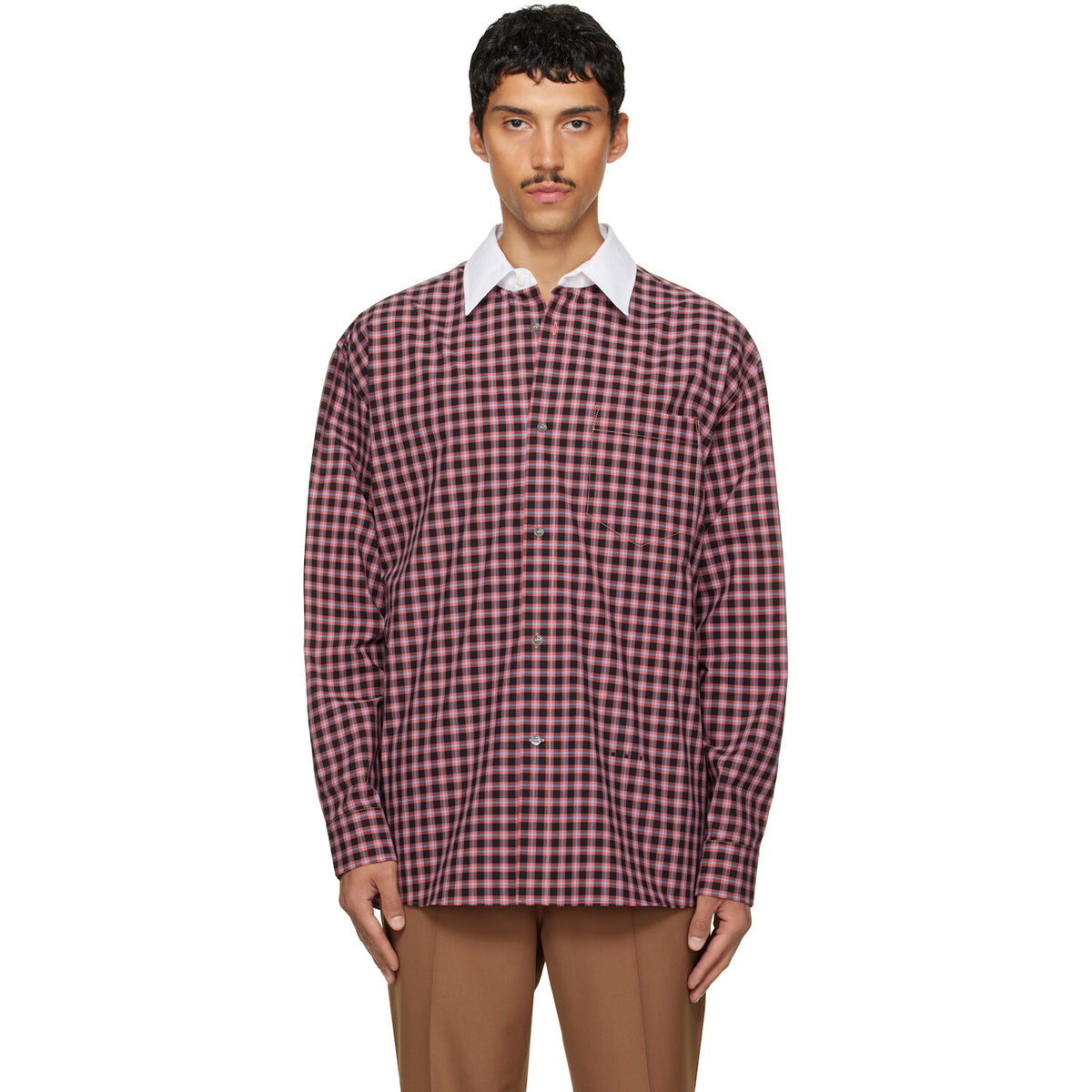 Marni Red & Black Checked Shirt