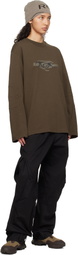 ROA Brown Long Sleeve Graphic T-shirt