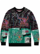 Wacko Maria - Jean-Michel Basquiat Cotton-Blend Jacquard Sweater - Black