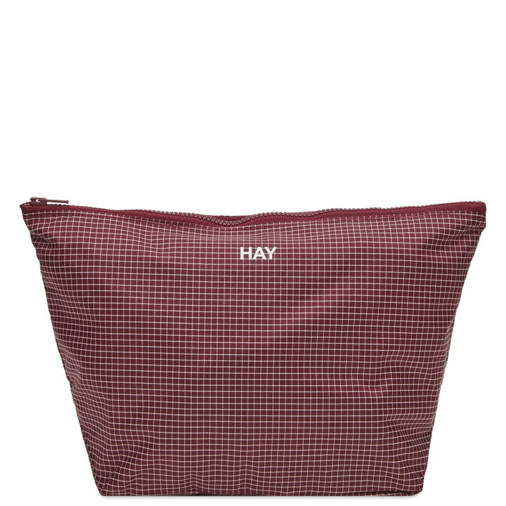 Photo: HAY Grid Pouch - Medium in Burgundy 