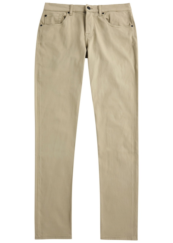 Photo: 7 For All Mankind Slimmy Tapered Luxe Performance+ Stretch-cotton Chinos Beige