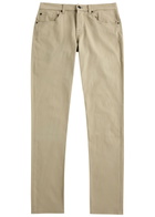 7 For All Mankind Slimmy Tapered Luxe Performance+ Stretch-cotton Chinos Beige