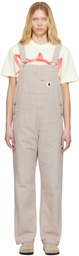 Carhartt Work In Progress Beige Bib Straight Overalls