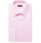 TOM FORD - Pink Slim-Fit Bib-Front Cotton-Voile Shirt - Men - Pink