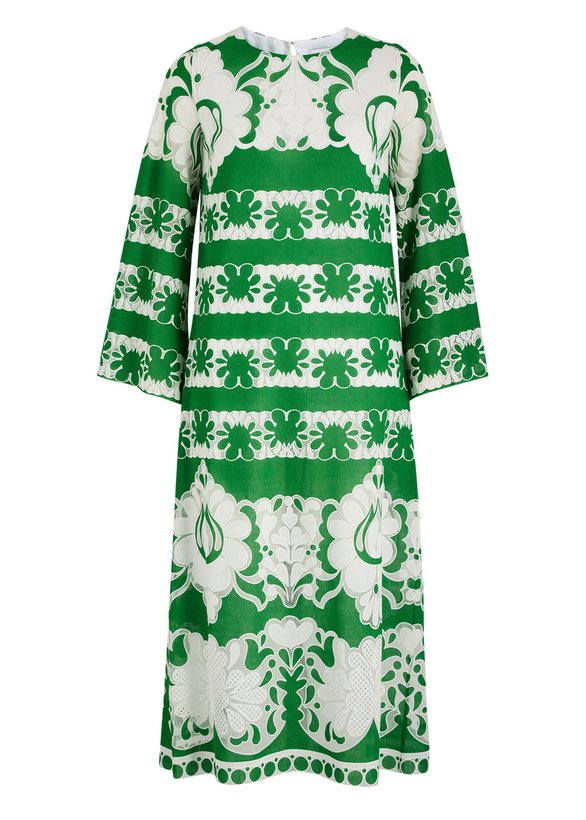 Photo: Borgo DE Nor Seraphina Lace-panelled Fine-knit Midi Dress Green 6 (UK6 / XS)