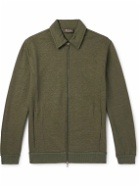 Loro Piana - Kawaguchi Cotton, Linen and Cashmere-Blend Jersey Bomber Jacket - Green