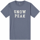 Snow Peak Men's Felt Logo T-Shirt in Slate Navy