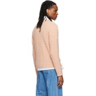 Valentino Pink Cable-Knit Wool Sweater