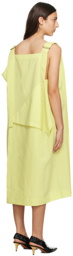 132 5. ISSEY MIYAKE Yellow Light Trails Midi Dress