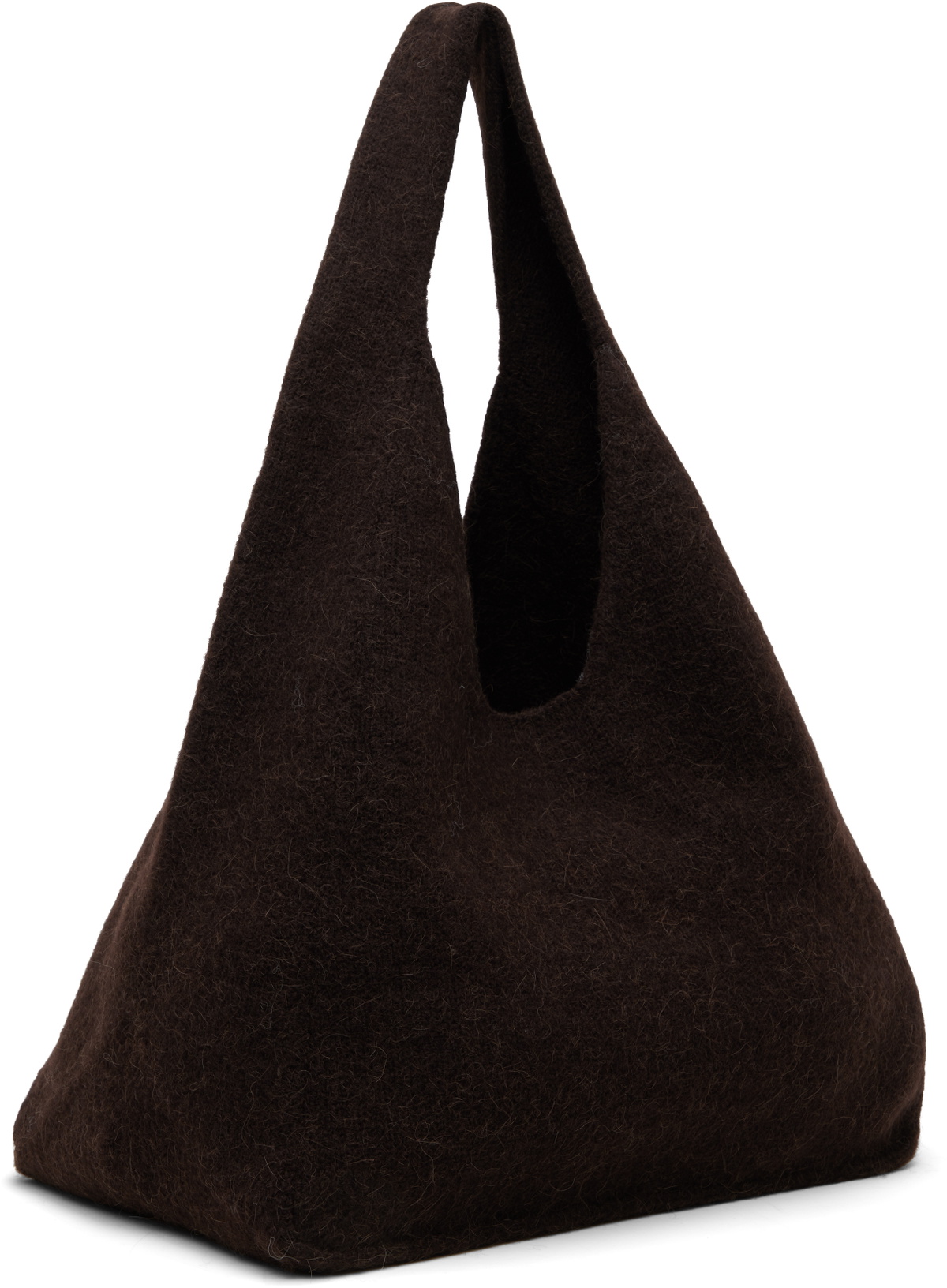 Lauren Manoogian Brown Knit Bindle Bag