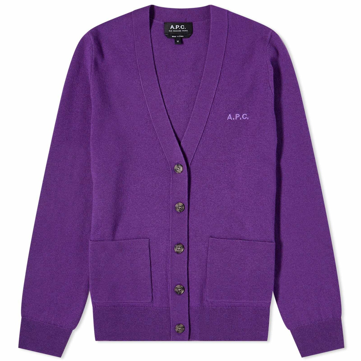 a-p-c-women-s-louisa-logo-knit-cardigan-in-purple-a-p-c