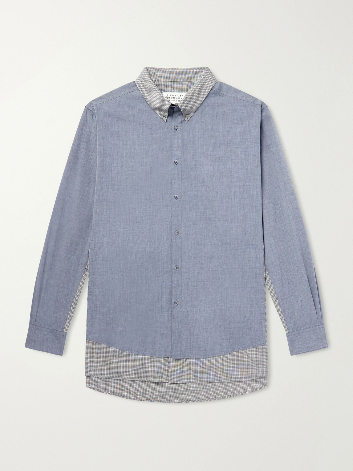 Maison Margiela - Double Checked Cotton-Poplin Shirt - Blue