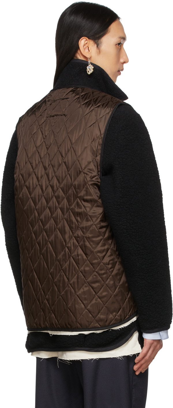 Camiel Fortgens Brown Quilted Worker Vest Camiel Fortgens