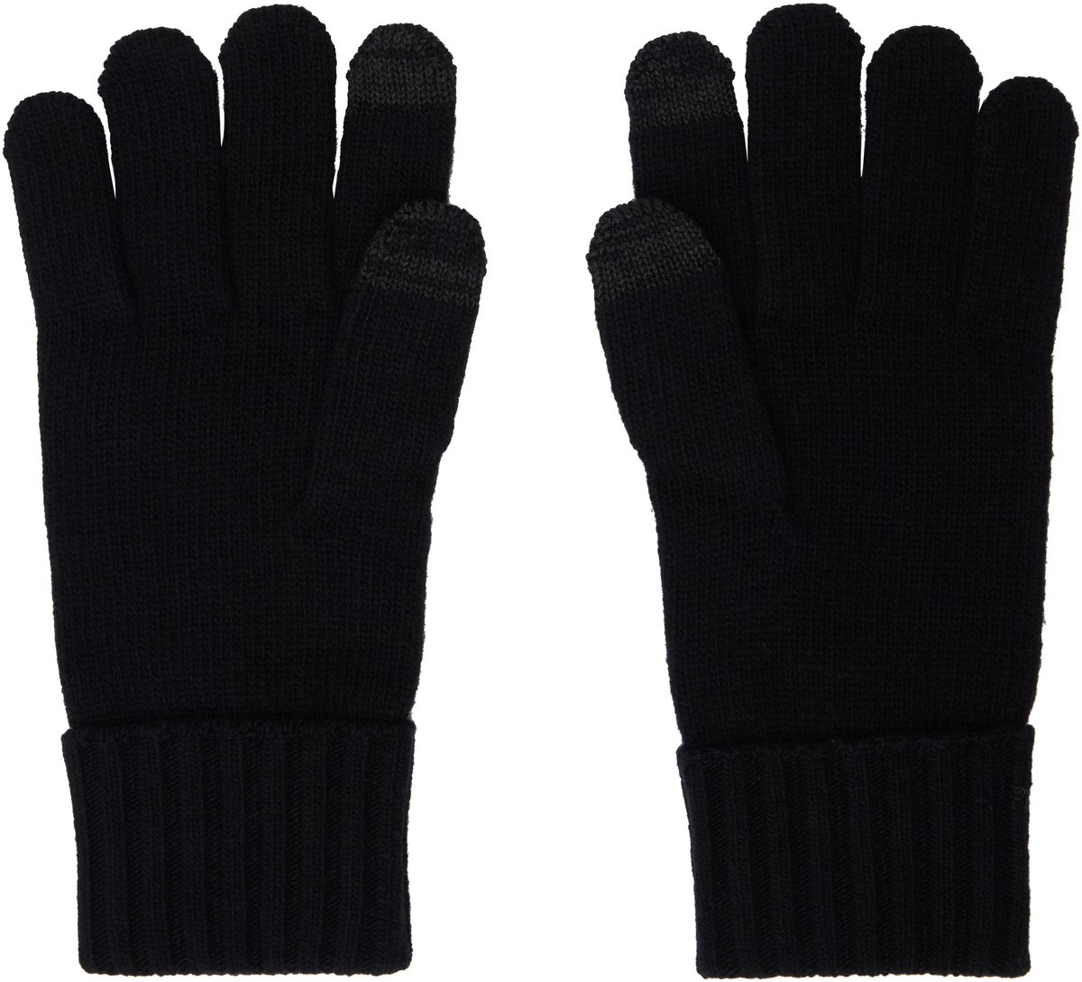 Polo Ralph Lauren Black Classic Cable Knit Gloves