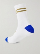 MAAP - Emblem Striped Meryl Skinlife Stretch-Knit Cycling Socks - White