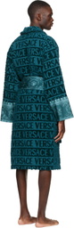 Versace Blue 'I Heart Baroque' Bathrobe