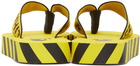 Off-White Yellow & Black Industrial Flip Flops