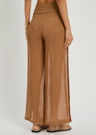 Lisa Marie Fernandez Open Side Linen-blend Beach Trousers Light Brown