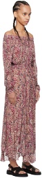 Isabel Marant Etoile Beige & Pink Volga Maxi Dress