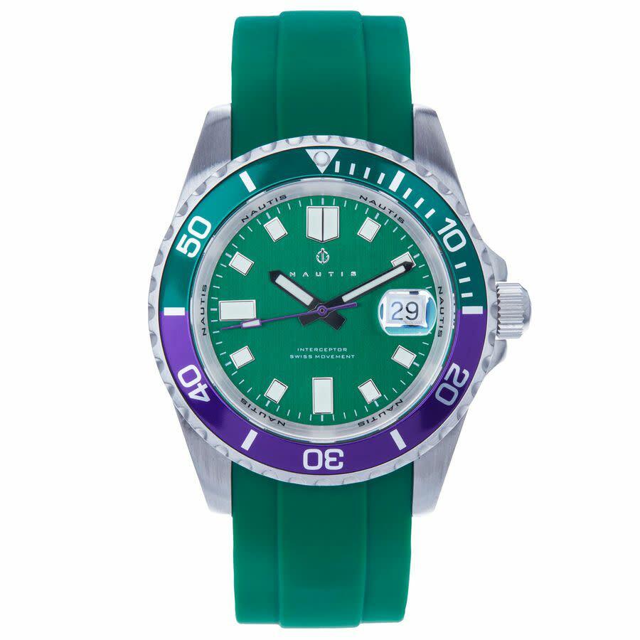 Nautis Interceptor Quartz Green Dial Mens Watch 19161G-H