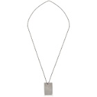 Jil Sander Silver Multi Tag Pendant Necklace