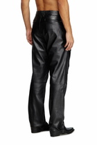 Diesel Leather pants with utility pockets - Pants Mens in Black