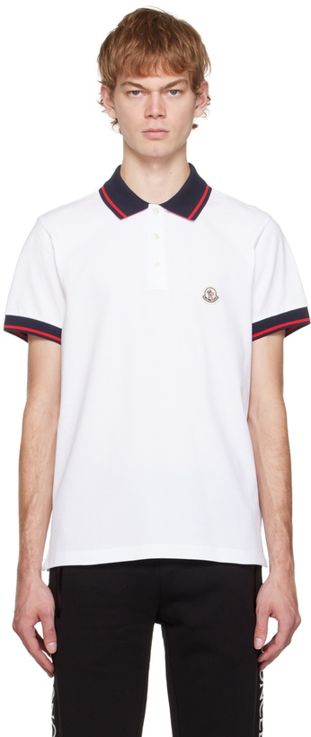 Photo: Moncler White Stripe Polo