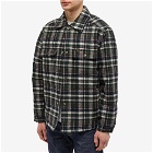 Lee x The Brooklyn Circus Quilted Working West Overshirt in White Smoke/Black Plaid