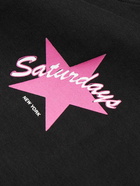 Saturdays NYC - Star Logo-Print Cotton-Jersey T-Shirt - Black