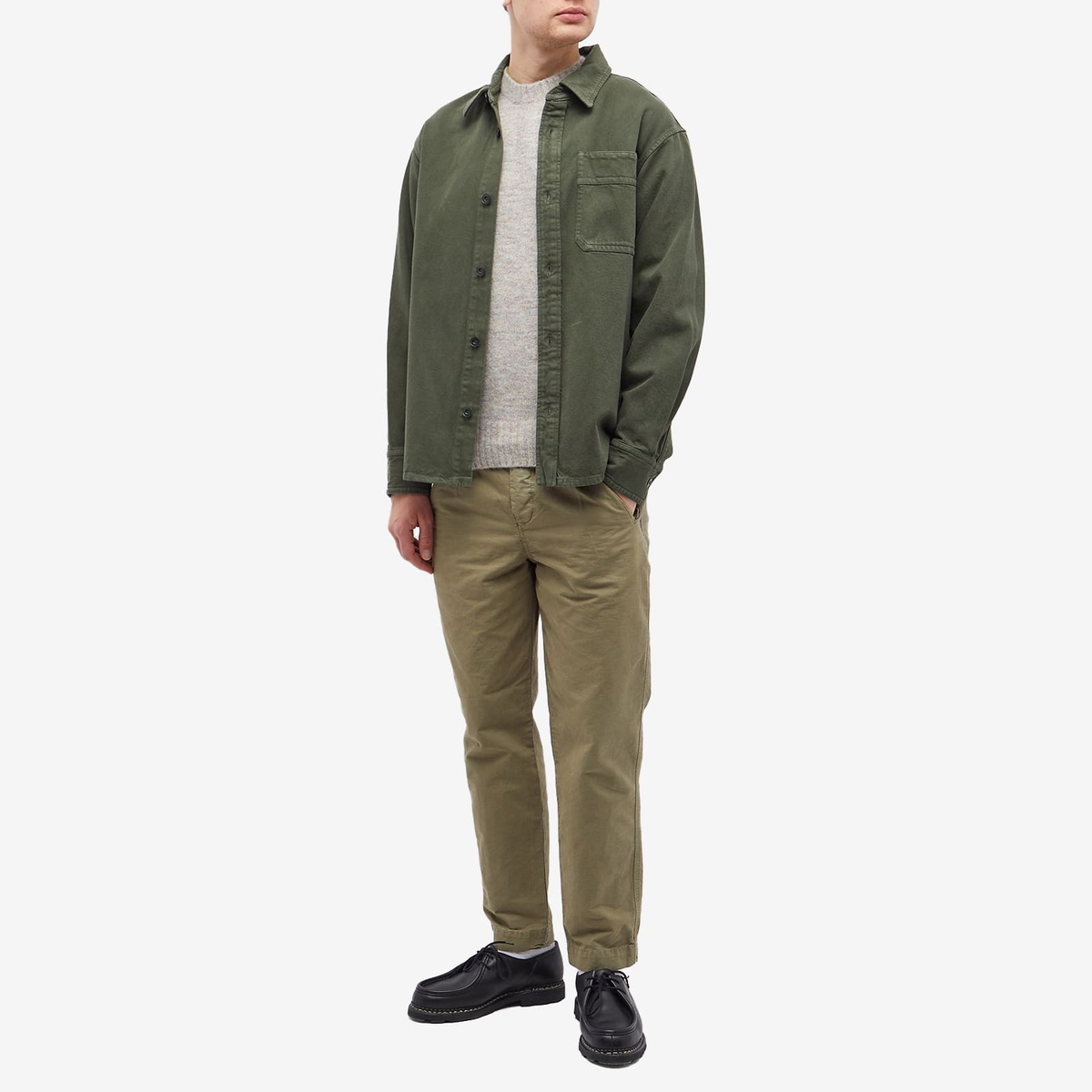 A.P.C. Basile Denim Overshirt in Green