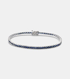 Roxanne First 14kt white gold tennis bracelet with sapphires