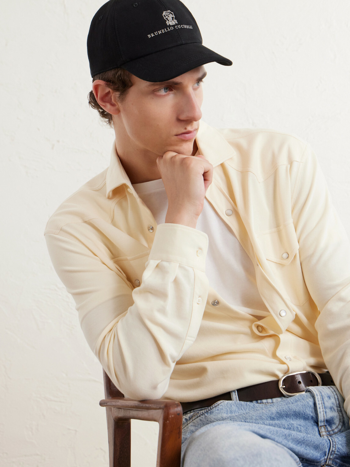 Brunello Cucinelli - Logo-Embroidered Leather-Trimmed Cotton-Twill Baseball Cap - Black