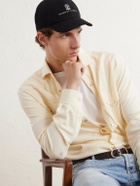 Brunello Cucinelli - Logo-Embroidered Leather-Trimmed Cotton-Twill Baseball Cap - Black