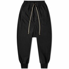 Rick Owens DRKSHDW Men's Prisoner Mediumweight Drawstring Pant in Black