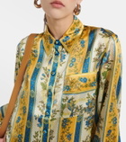 Alémais Quinn printed silk satin shirt
