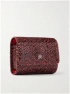 Rapport London - Marlow Snake-Effect Leather Watch Roll - Red