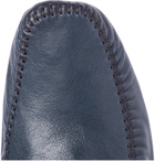 Berluti - Leather Driving Shoes - Men - Navy